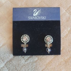 New Swarovski Earrings. Color: Silver & Pink.